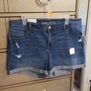 NWT! Old Navy Distressed Boyfriend Shorts/Sz 14
